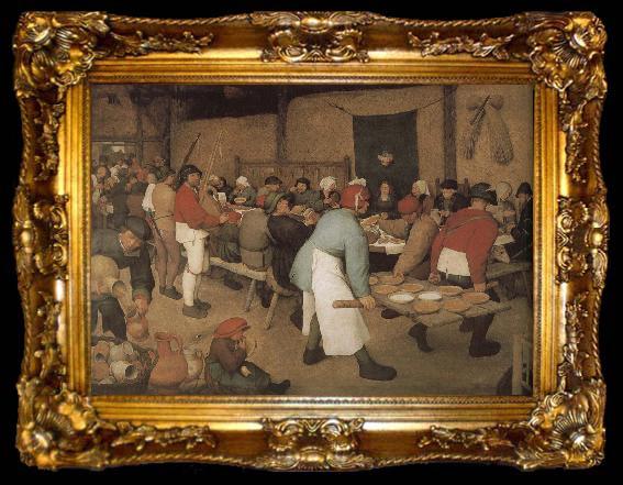 framed  Pieter Bruegel Peasant wedding, ta009-2
